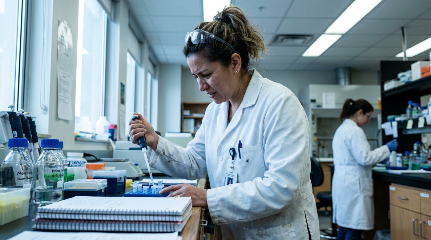 Investigadora en el laboratorio