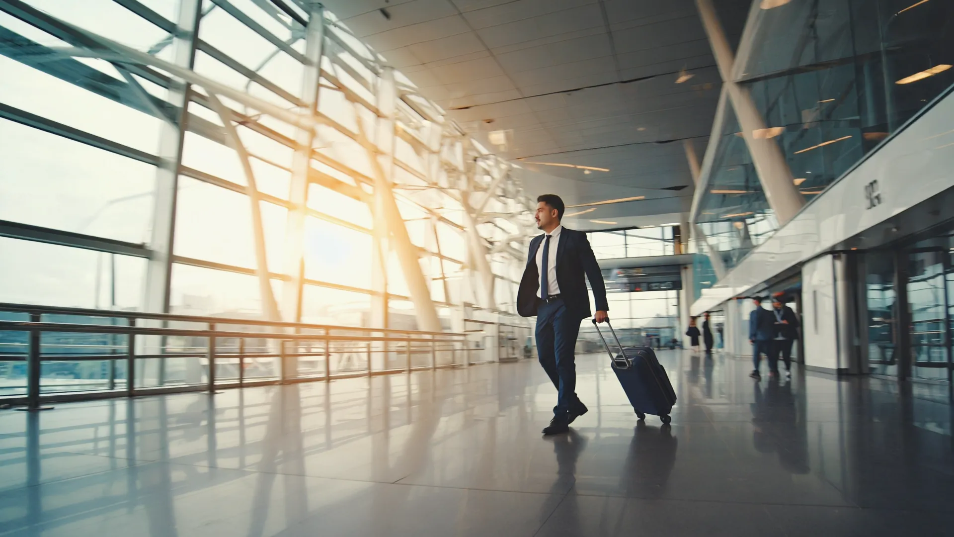 Viajeros en la zona de embarque de un aeropuerto